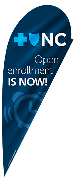 BCBSNC Branded Outdoor Flags Promotional Signage